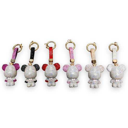 Sparkly Elegant Bear Keychain Set
