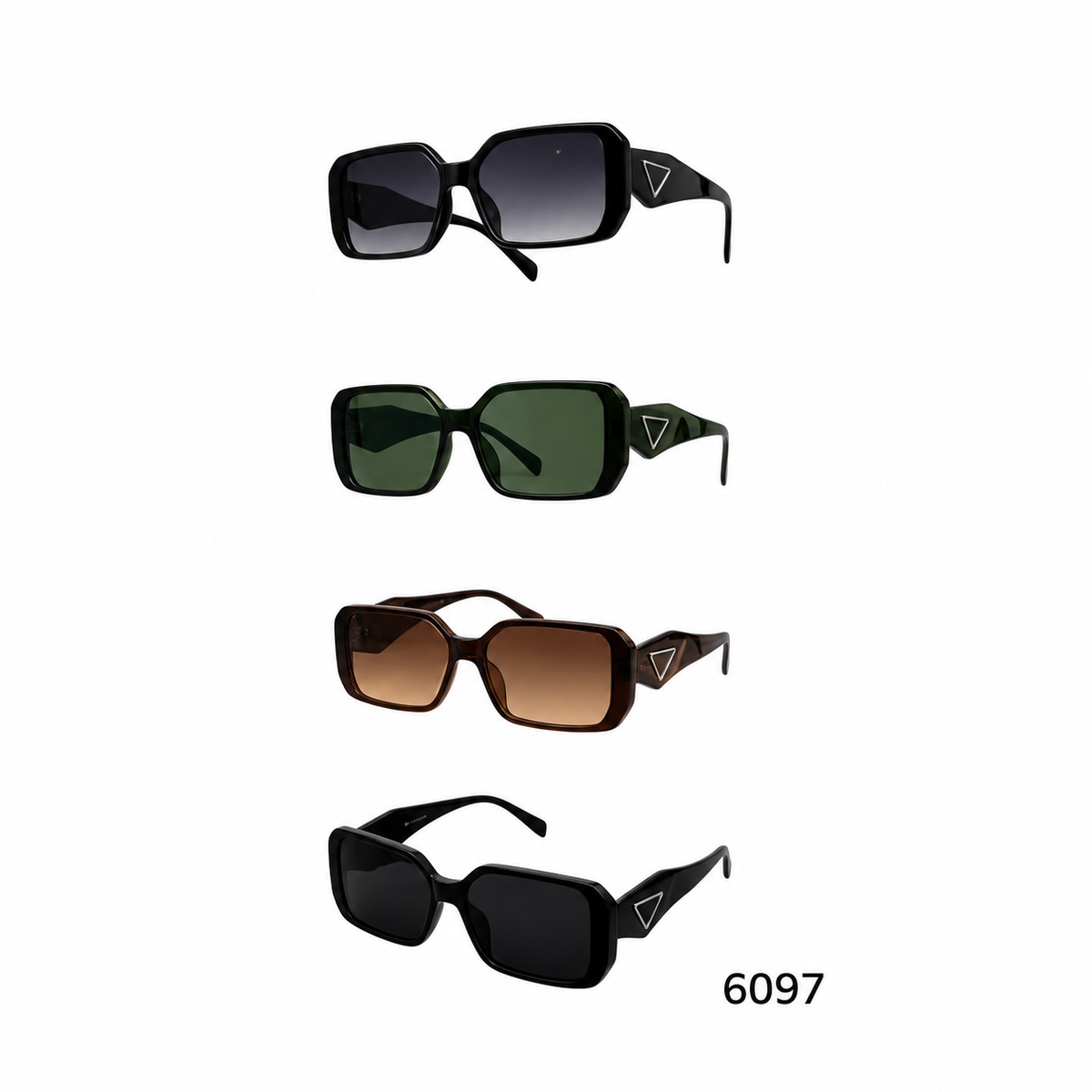 6097 Retro Square Sunglasses- 1 Dzn