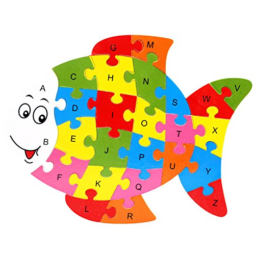 3D Wooden Alphabet Fish Puzzle (1 Dzn)