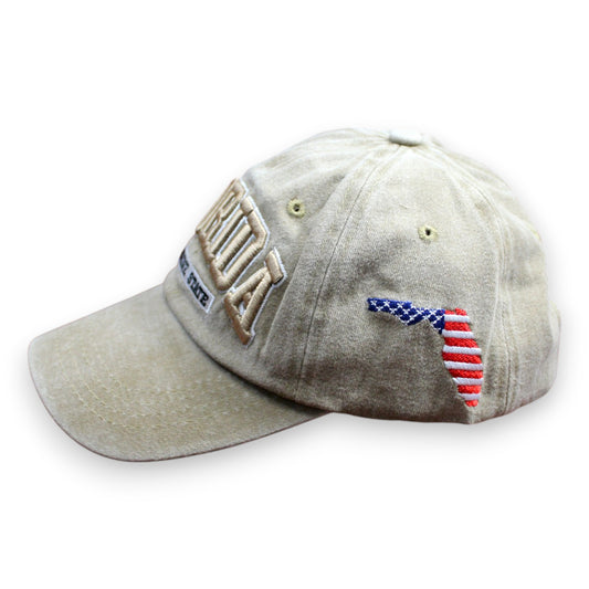 Florida Sunshine State Flag Hat - Beige (1 Dzn)