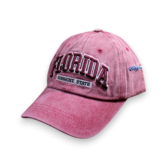 Florida Sunshine State Flag Hat - Maroon (1 Dzn)