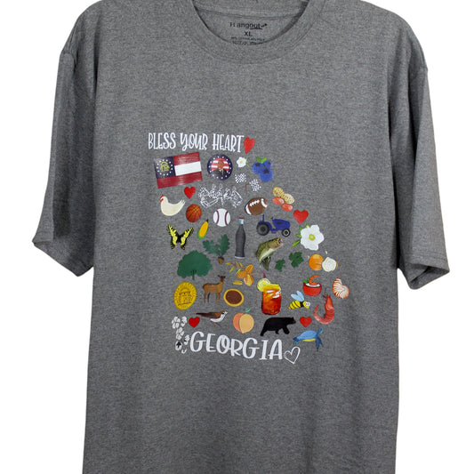 Georgia 'Bless Your Heart' T-Shirt - Gray