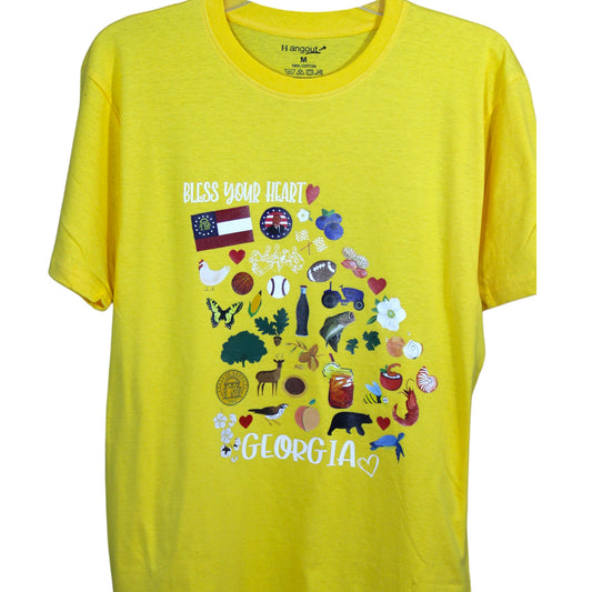 Georgia 'Bless Your Heart' T-Shirt - Yellow