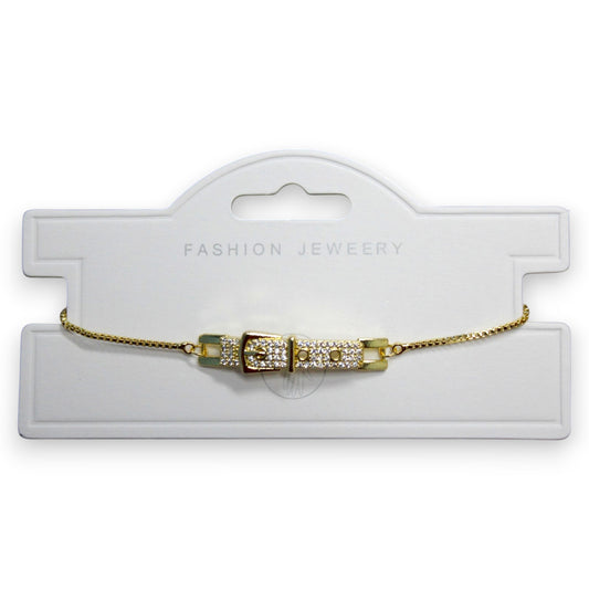 Belt Buckle Bracelet - Gold (1 Dzn)