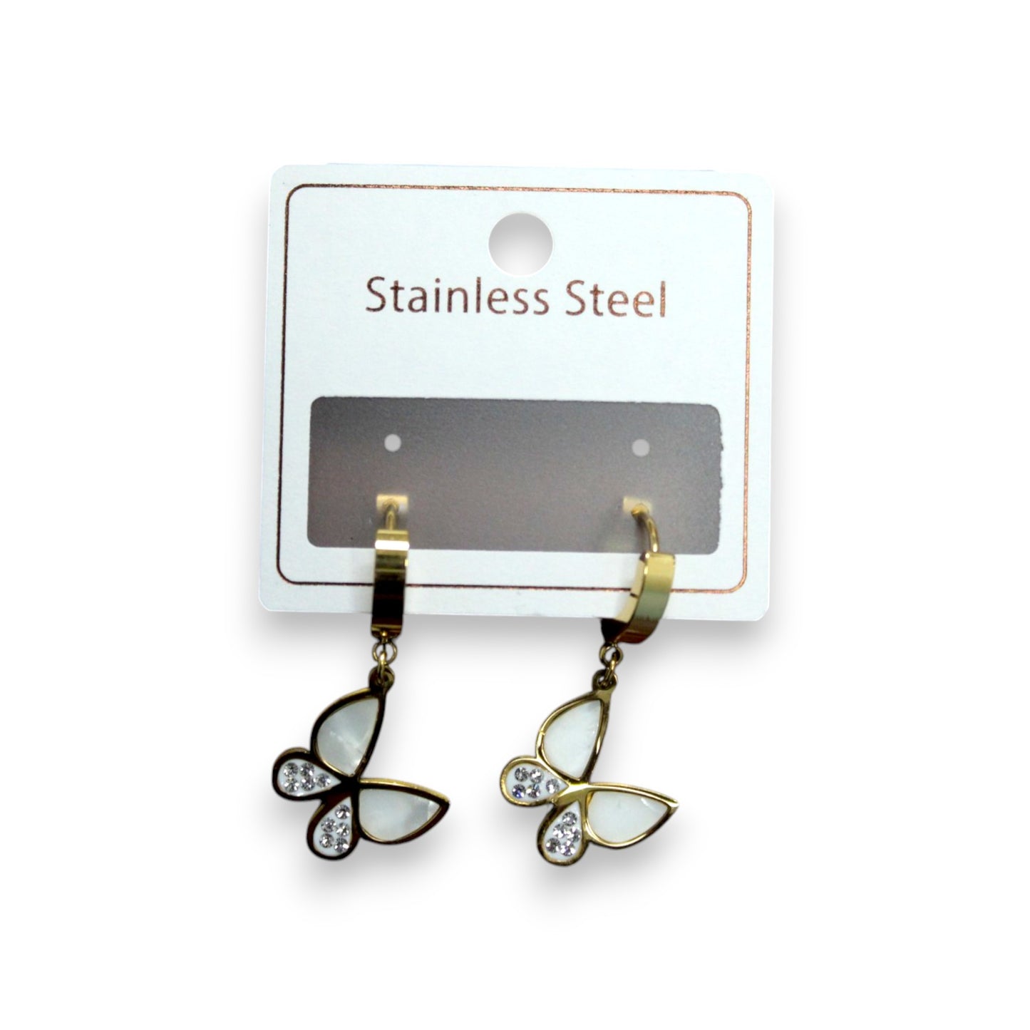 Pearl Butterfly Earring - Gold (1 Dzn)