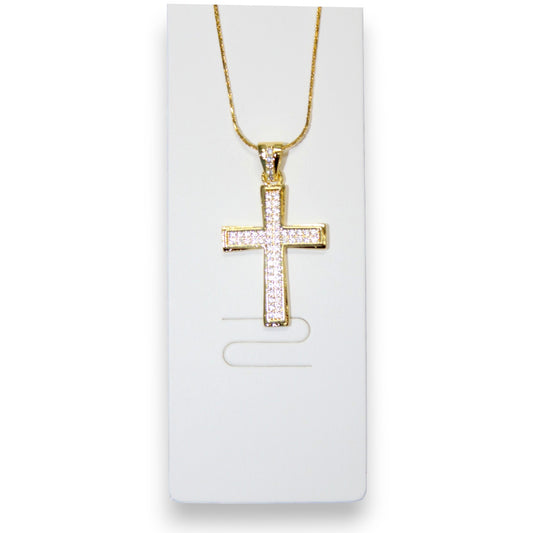 Graceful Cross Necklace - Gold (1 Dzn)