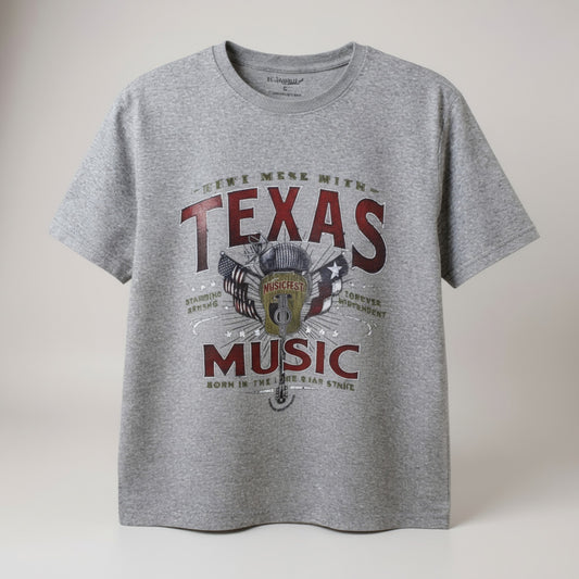 Texas Music T-Shirt - Gray