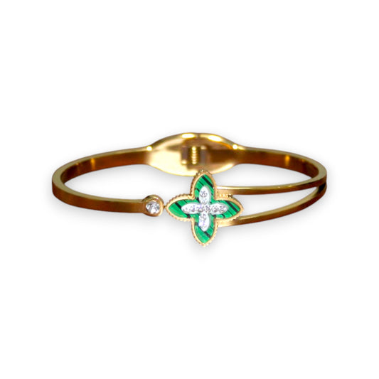 Alhambra Bangle - Gold & Green (1 Dzn)
