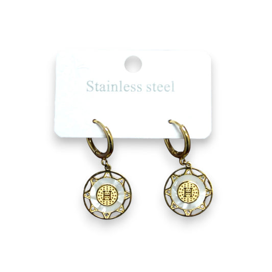 H Circle Earring - Gold (1 Dzn)