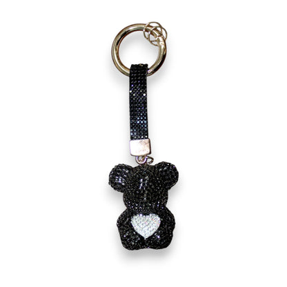 Sparkly Bear Heart Keychain Set