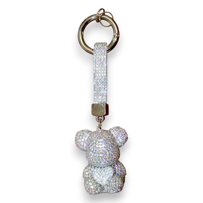 Sparkly Bear Heart Keychain Set