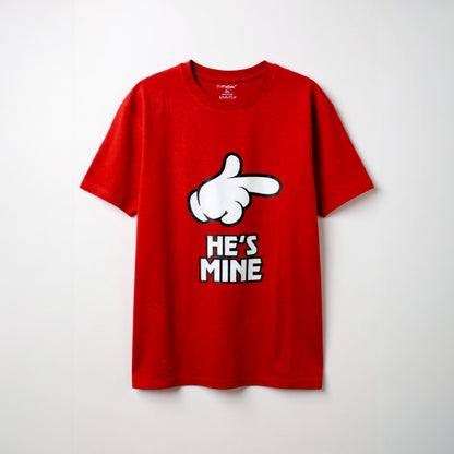 He's Mine T-Shirt - Red