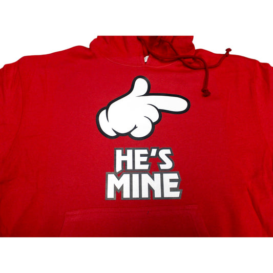 He's Mine Hoodie - Red