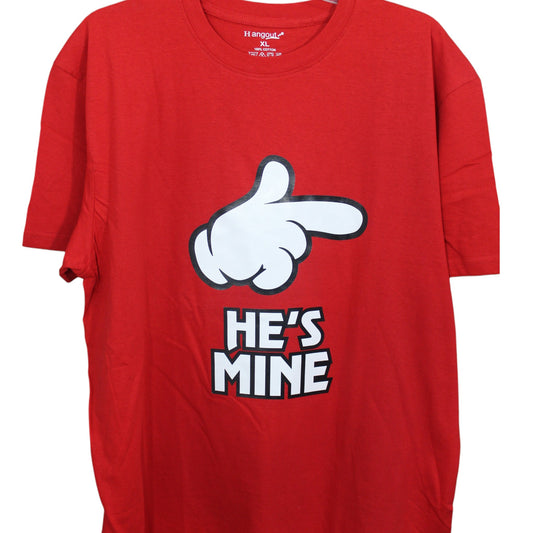 He's Mine T-Shirt - Red