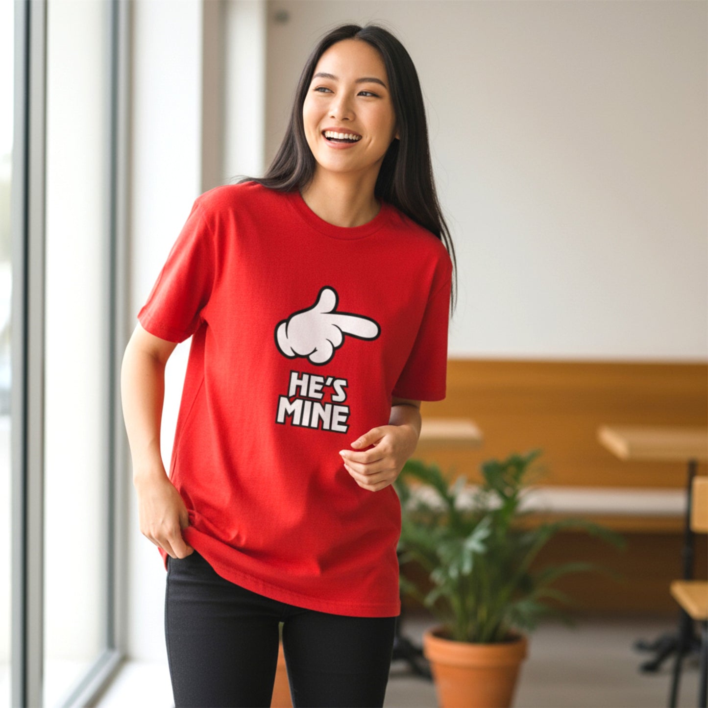 He's Mine T-Shirt - Red