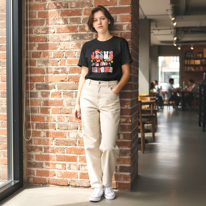 Jesus Christmas T-shirt-Black