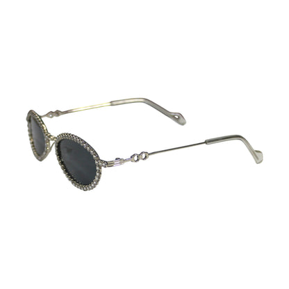 Oval Rhinestone Sunglass Set - KT23