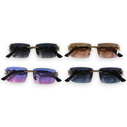 Stylish Rectangle Sunglass Set - KT3