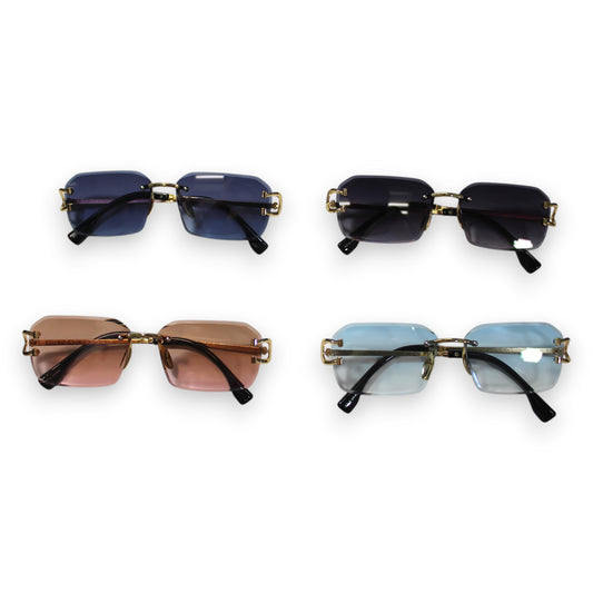 Gradient Rectangle Sunglass Set - KT5