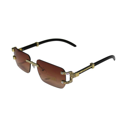 Rimless Rhinestone Sunglass Set - KT7