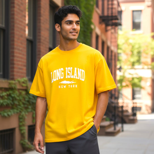 Long Island New York T-Shirt - Yellow