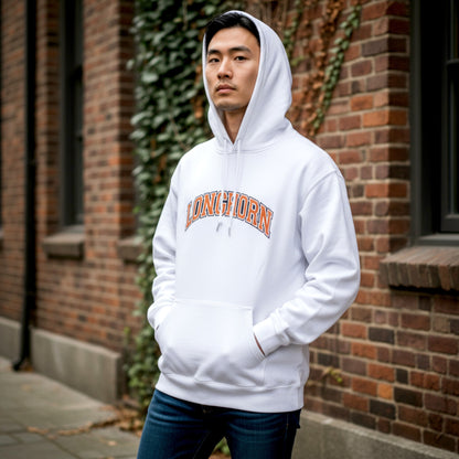 Longhorn Hoodie-White