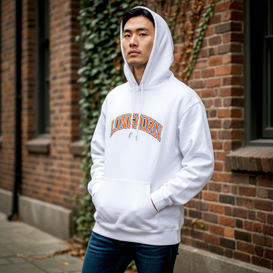 Longhorn Hoodie-White