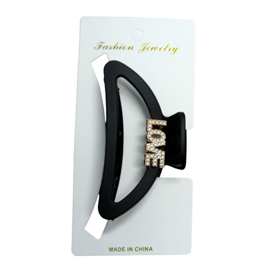 Love Hair Clip - Black (1 Dzn)