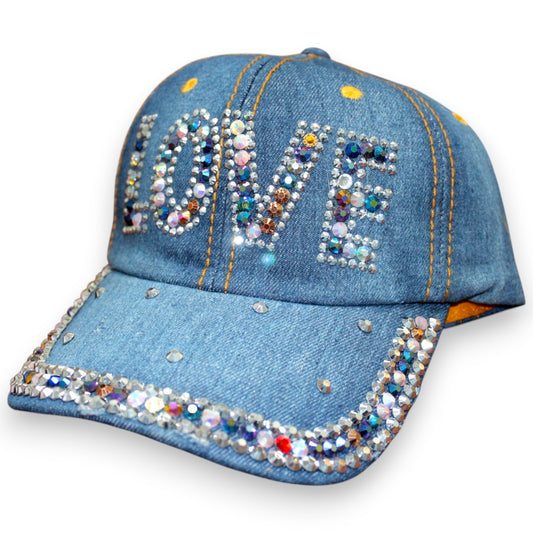 Sparkly Love Hat - Denim (1 Dzn)