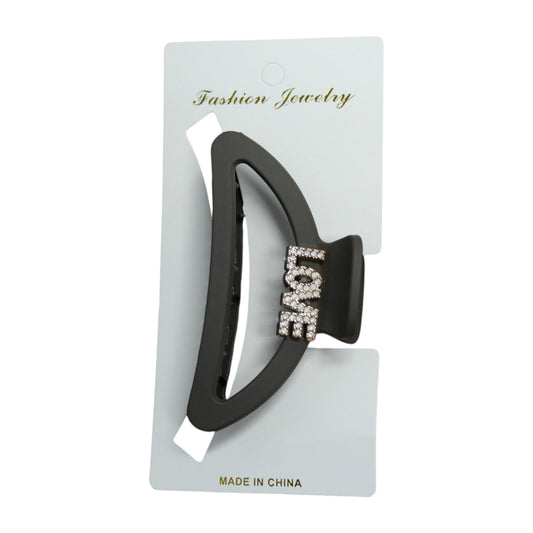 Love Hair Clip - Dark Gray (1 Dzn)