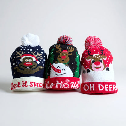 LED Light-Up Christmas Hats-6 PCS