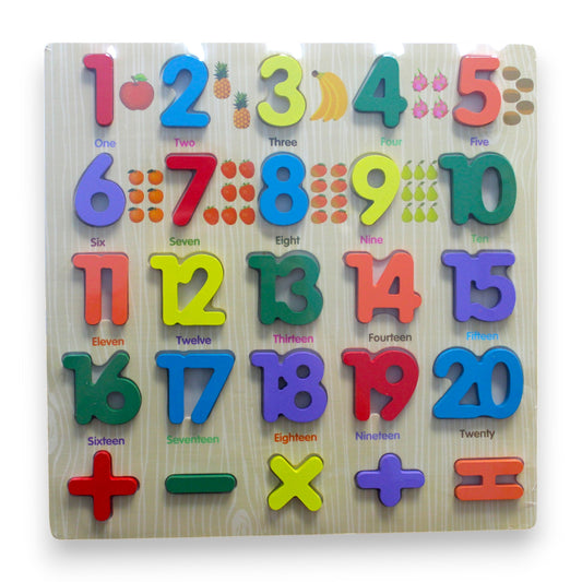 Wooden Math Puzzle Board (1 Dzn)