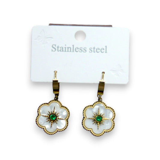 Pearl Flower Earring - Gold (1 Dzn)