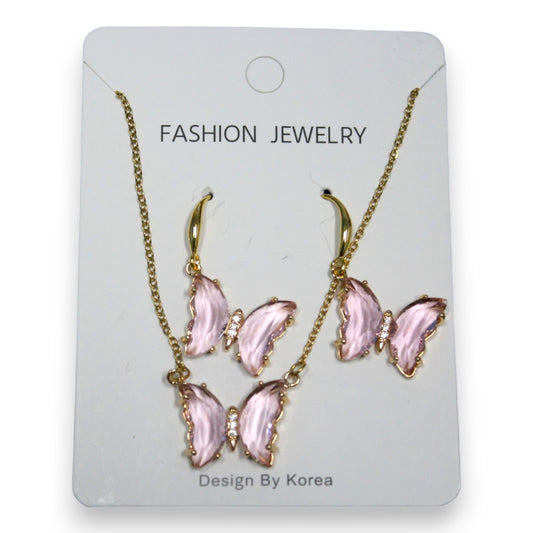 Butterfly Set - Pink (1 Dzn)
