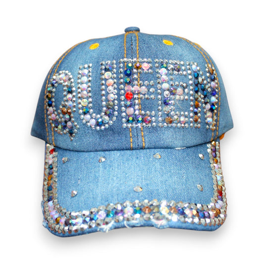 Sparkly Queen Hat - Denim (1 Dzn)