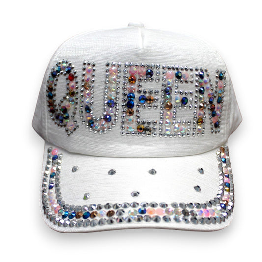 Sparkly Queen Hat - White (1 Dzn)