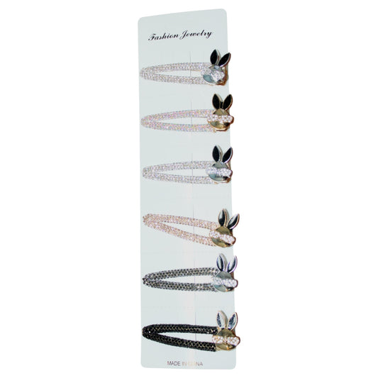Sparkly Rabbit Barrette Set (1/2 Dzn)