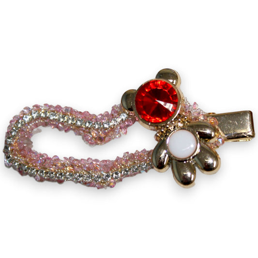 Curved Gem Bear Barrette Set (1/2 Dzn)