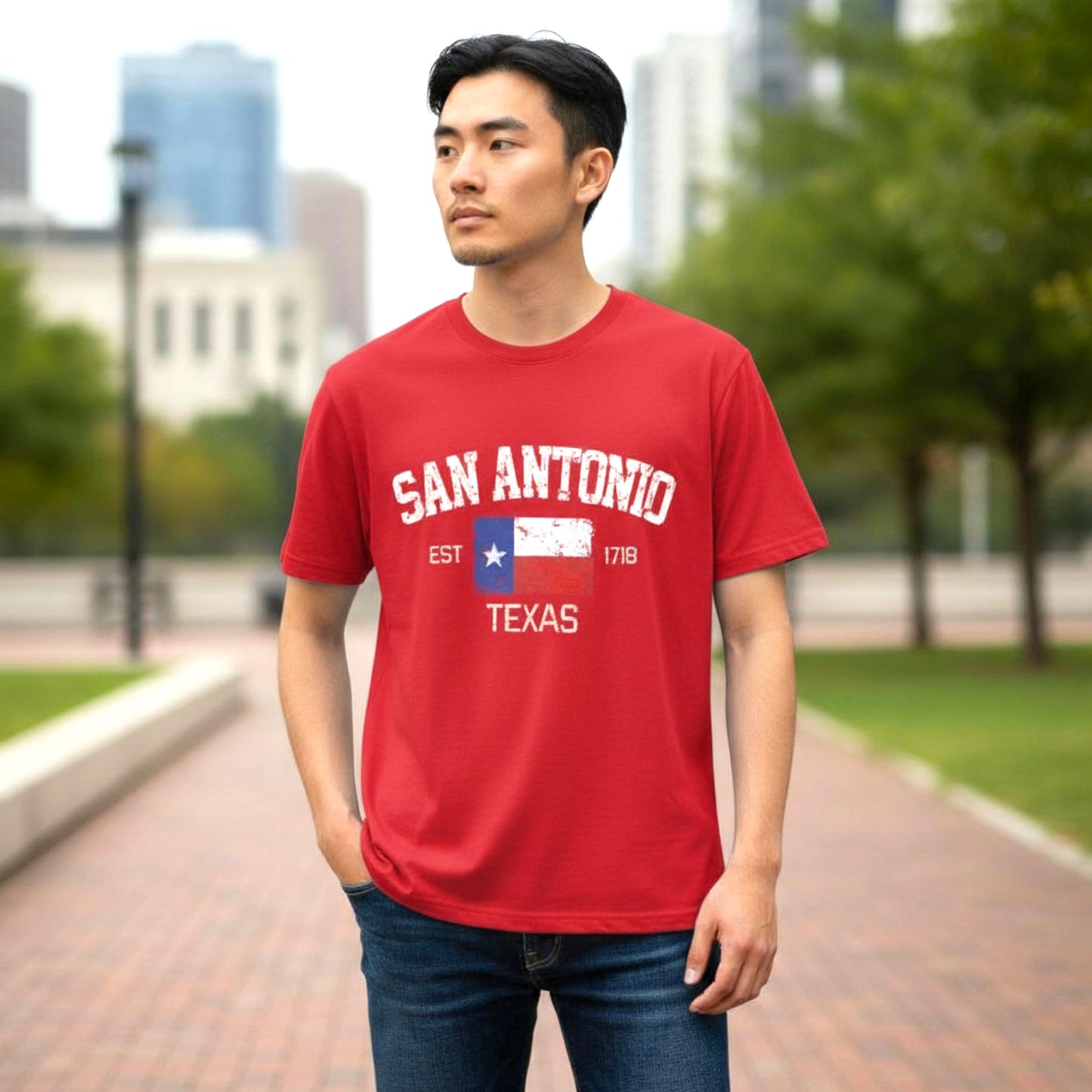 San Antonio est.1718 Flag T-Shirt