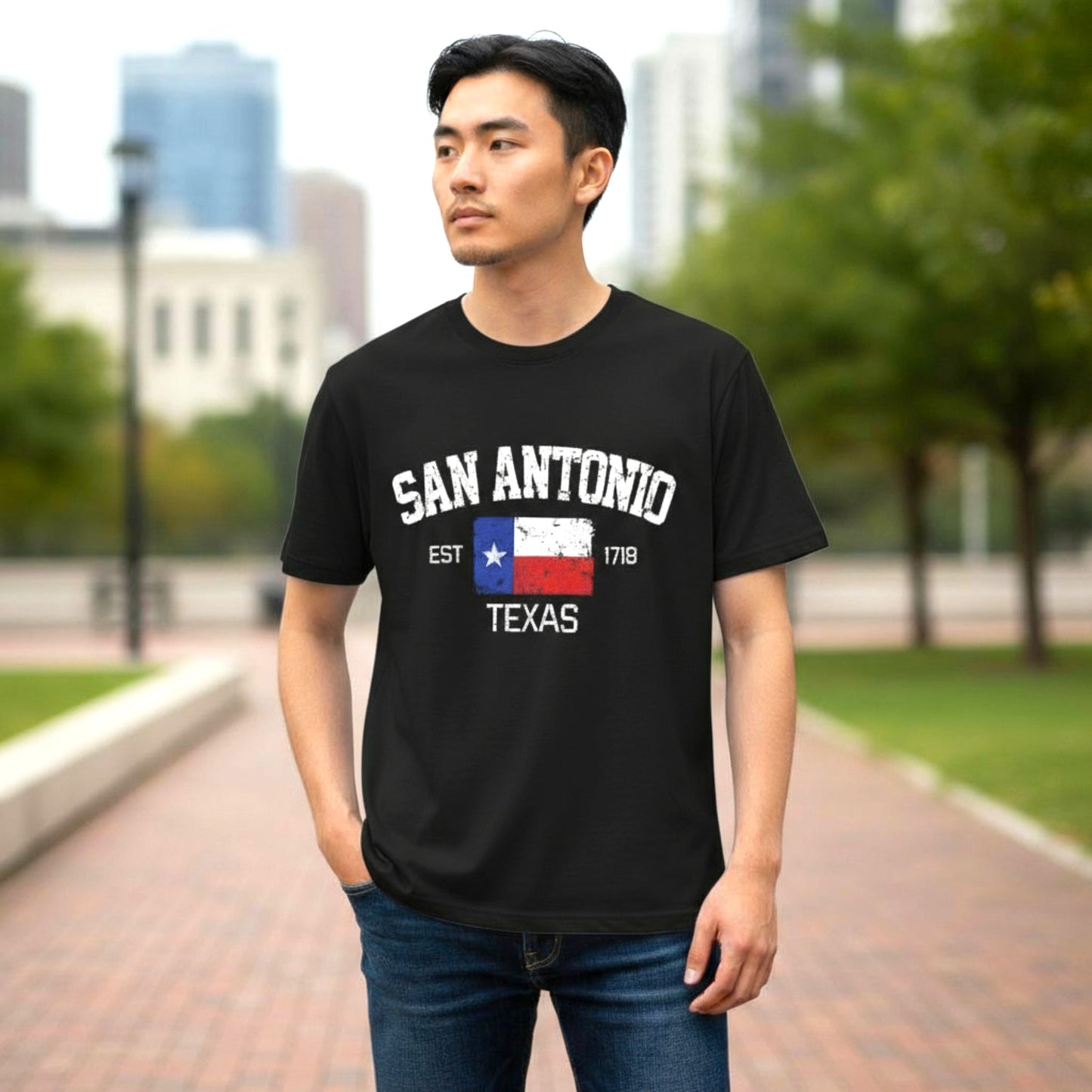 San Antonio est.1718 Flag T-Shirt