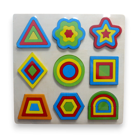 Geometric Wooden Rainbow Board (1 Dzn)