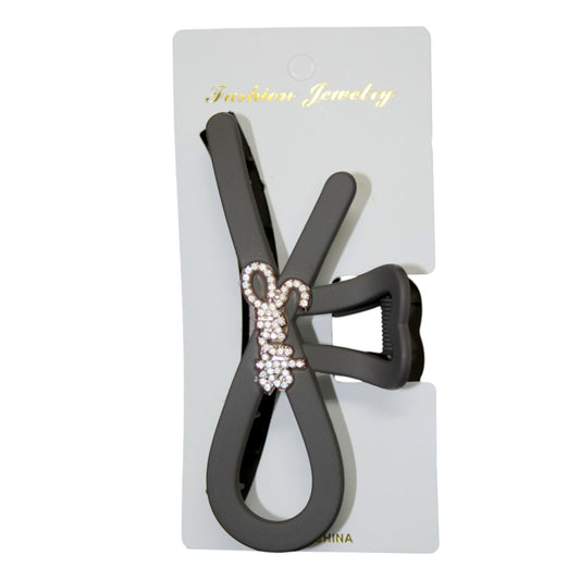 Smile Hair Clip - Gray (1 Dzn)