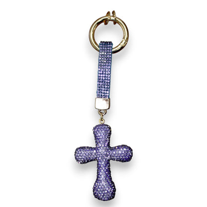 Sparkly Cross Keychain Set