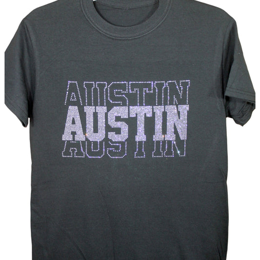 Sparkly Austin T-Shirt - Black