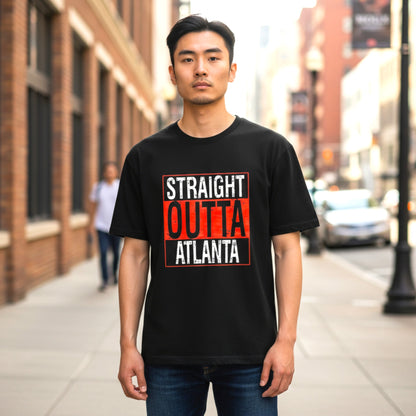 Straight Outta Atlanta T-shirt-Black