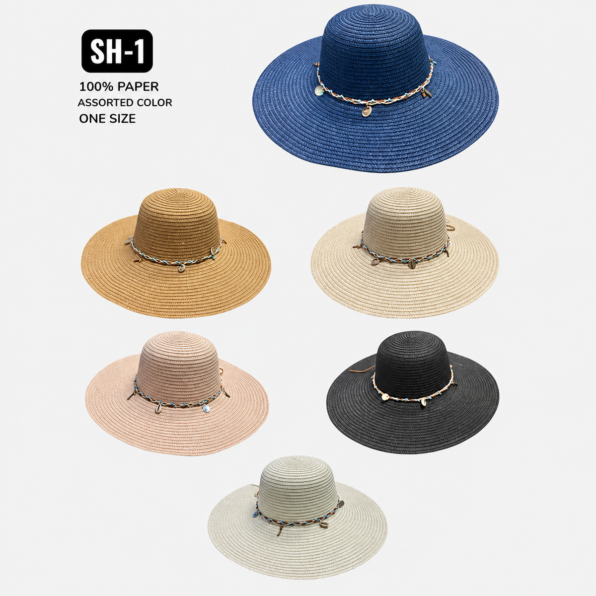 SH-1 SEA CHARM SUN HAT- $36/DZN