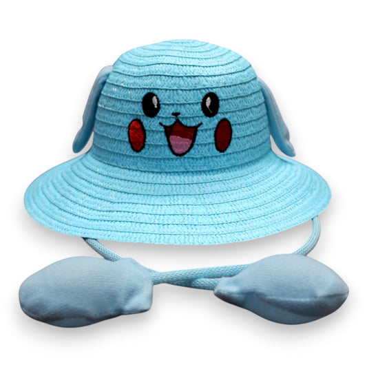 Cute Flat Sun Hat - Blue (1 Dzn)