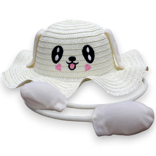 Cute Ruffled Sun Hat - White (1 Dzn)