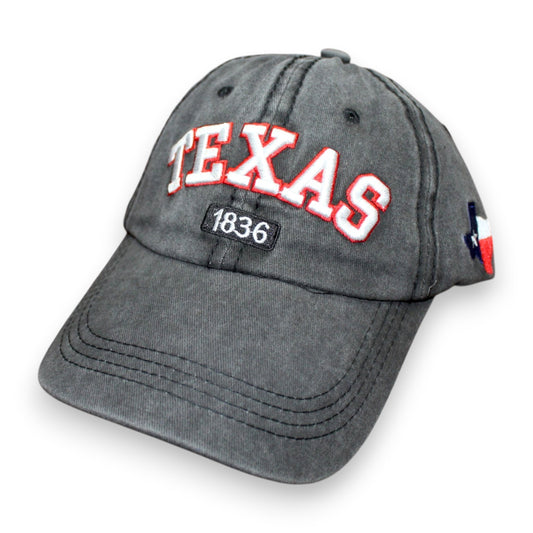 Texas 1836 Flag Hat - Washed Black (1 Dzn)