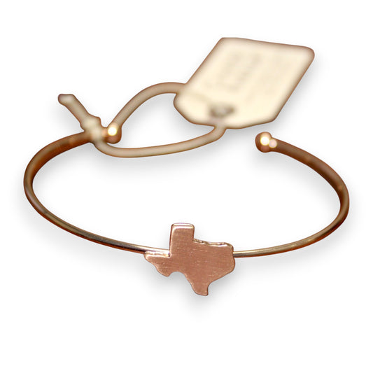 Texas Outline Bangle Bracelet - 83413TXRG (1 Dzn)